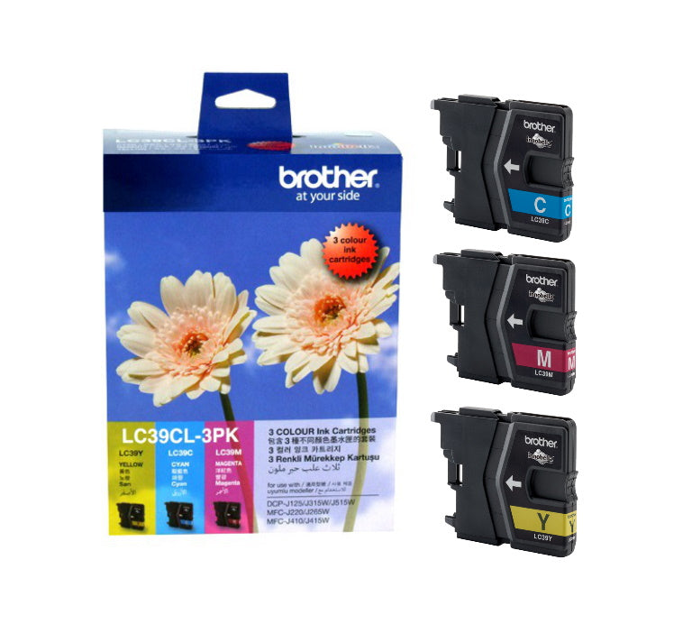 Brother LC-39 Colour Value Pack 1 x Cyan, 1 x Magenta, 1 x Yellow Brother LC-39 Colour Value Pack 1 x Cyan, 1 x Magenta, 1 x Yellow